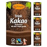 Birkengold Trink-Kakao 4 x 200 g | zuckerfrei | Fairtrade | Vegan |...