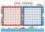 Sophies Kartenwelt Schiffe Versenken Block - 50 Blatt Spielblock -...