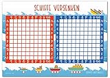 Sophies Kartenwelt Schiffe Versenken Block - 50 Blatt Spielblock -...