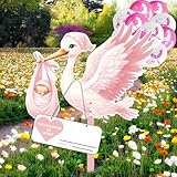 Klapperstorch Set zur Geburt Baby,83 cm hoch Babystorch,10Pcs Neugeborene...