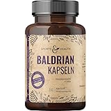 Baldrian - 180 Kapseln - 500mg hochdosiertes Baldrian pro Kapsel - vegane...