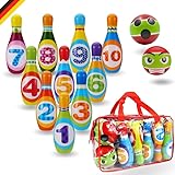 Manda® Kegelspiel für Kinder, Tragetasche inklusive. Spielzeug für...