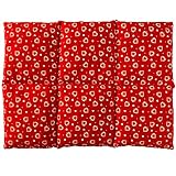 Bio-Dinkelkissen groß 40x30cm 6-Kammer - Herzen-rot - Wärmekissen Dinkel...