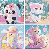 4 Set 5D diamond painting set für kinder,Tiere Diamant Painting,DIY...