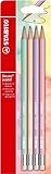 STABILO - Bleistift mit Radierer - swano Pastel - 4er Pack - mit 4...