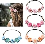 YIFLorine TANG 4-Pack Blumenkranz Haarbänder Elegante Blumenkronen für...