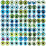 PH PandaHall 50 Styles Augen Glas Cabochons 100 Stück Drache Katze Eule...