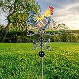 SYFUNLV Metall-Hahn Wind Vane,bunt Hahn-Wetterfahne,35×130cm Metall...