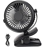 Mini USB Ventilator, Telgoner Leise Clip Tischventilator mit...