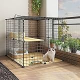 XWJOYW Katzenkäfige für drinnen und draußen, Katzengehege, Abnehmbarer...