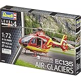 Revell Modellbausatz EC135 Air-Glaciers - Rettungshubschrauber mit Cockpit...