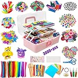 Withosent Bastelset Kinder, 3000+PCS DIY Basteln Kinder Bastelsachen,...