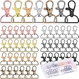 50 Stück Karabiner Schlüsselanhänger, Schlüsselring in 7...