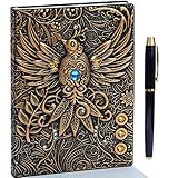 3D Phoenix Vintage 2019 Tagebuch+ Stift,A5 Notizbuch Liniert,Personal...