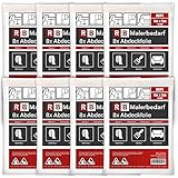 RBMalerbedarf - 8x Abdeckfolie Maler - 4x5m Plastikfolie - Malerfolie für...