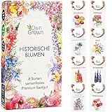 OwnGrown Blumensamen-Set - 8 Historische Blumen Samen Sorten - Mohnsamen,...