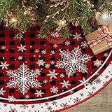 Weihnachtsbaum Decke Rock, 120cm/ 47zoll Weihnachtsbaumdecke Rund...