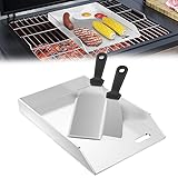 Aufun Edelstahl Grillplatte | 20x30x4cm Universal BBQ Plancha mit...