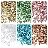sourcing map 6 Farben Crushed Glass Chips, 1-4mm Unregelmäßiges...
