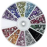 Nail Art Strass Pack 1200 Premium Qualität Edelsteine - Strass Deco mit...