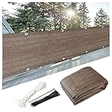 Balkon Sichtschutz Zaun 0.9x5m Verschleißfestes Schattennetz Garten...