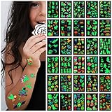Awinmay Leuchtendes Tattoo Kinder - 400 Stück Gemischte Stile temporäre...
