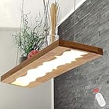 LED Hängelampe Esstisch Pendelleuchte Holz Rustikal Dimmbar 36W Mit...