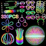 Withosent 330 Stück Knicklichter Party Set, Neon Leuchtstäbe mit 150...