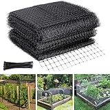 WEXFFU 4 X 10m Vogelschutznetz Gartennetz Schwerlast Wiederverwendbare...