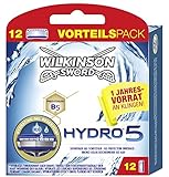 Wilkinson Sword Hydro 5 Jahresvorratspack Herren Rasierklingen, 12 Stück