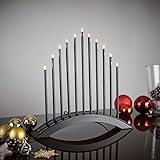 MeLiTec LED Weihnachts Beleuchtung SL30-2 Fensterlicht XMAS, Schwarz-Matte...