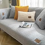 LINGKY Samt Sofabezug 1 2 3 4 Sitzer, L Form Sofaüberwurfe, Ecksofa Sofa...