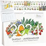 Saatgut Kalender 2024 Wandkalender A4: Garten Wandkalender 2024 –...