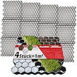 Floordirekt Rasengitter aus Kunststoff befahrbar 1m² - 4 Stück - 50 x 50...