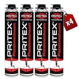 PRITEX – Pistolenschaum 4 x 750 ml zum Verfüllen, Dämmen & Abdichten...