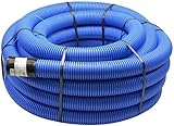 Unterirdisches Wellrohr M50 mm | Leerrohr Elektrorohr Erdwellrohr Blau | 5m...