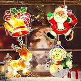YeahBoom 4er Set LED Saugnapf Weihnachten Lichter,Doppelseitige Farbe LED...