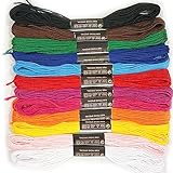 Stickgarn Set,Stickgarn,Stickgarn Set,Embroidery Floss Multifarben Weicher...