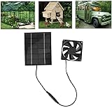 Fyearfly Solar Abluftventilator, 8 cm 2 W Solarpanel Kit, Solarpanel...