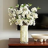 Woltoy 4 Stück Kunstblumen Wie Echt, Weib Kirschblütenzweig mit Knospen,...