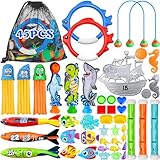 Purpledi Schwimmbad Tauchspielzeug Set 46PCS, Kinder Pool Spielzeug,...