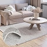 MY-RUG Wollteppich Kinderzimmer 200 x 140 cm, Roshni, Creme, grau, beige,...