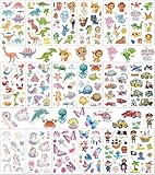 Meekye 220+ Glitzer Tattoos Kinder Set, Tattoo Kinder Mädchen Jungen...