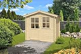 Gartenhaus G183-28 mm Blockbohlenhaus, Grundfläche: 4 m², Satteldach