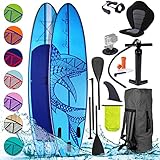 BRAST SUP Board Shark | Aufblasbares Stand up Paddle Set | 300-365cm viele...