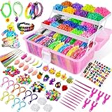 Heyzeibo 14000+ Loom Bänder Set, Gummiband für Armbänder mit 3 Schichten...