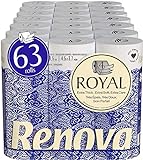 Renova Royal Toilettenpapier, 4 Schichten, 63 Premium-Rollen, extra weiches...