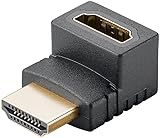 goobay 65744 HDMI Winkeladapter 90 Grad/Vergoldete Kontakte / 90° Winkel /...