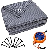 valuents Vorzeltteppich - blau/grau - 250x400cm - Camping Teppich Outdoor -...