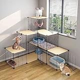 XWJOYW Katzenkäfige DIY Katzenlaufstall für den Innenbereich Katzengehege...